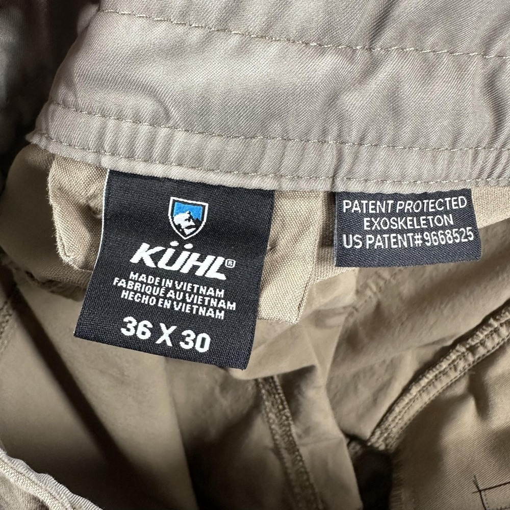 Kuhl RADIKL Pants Mens 36x30 Khaki Stretch Outdoor Hiking Cargo Nylon Tech Trail - Picture 15 of 16